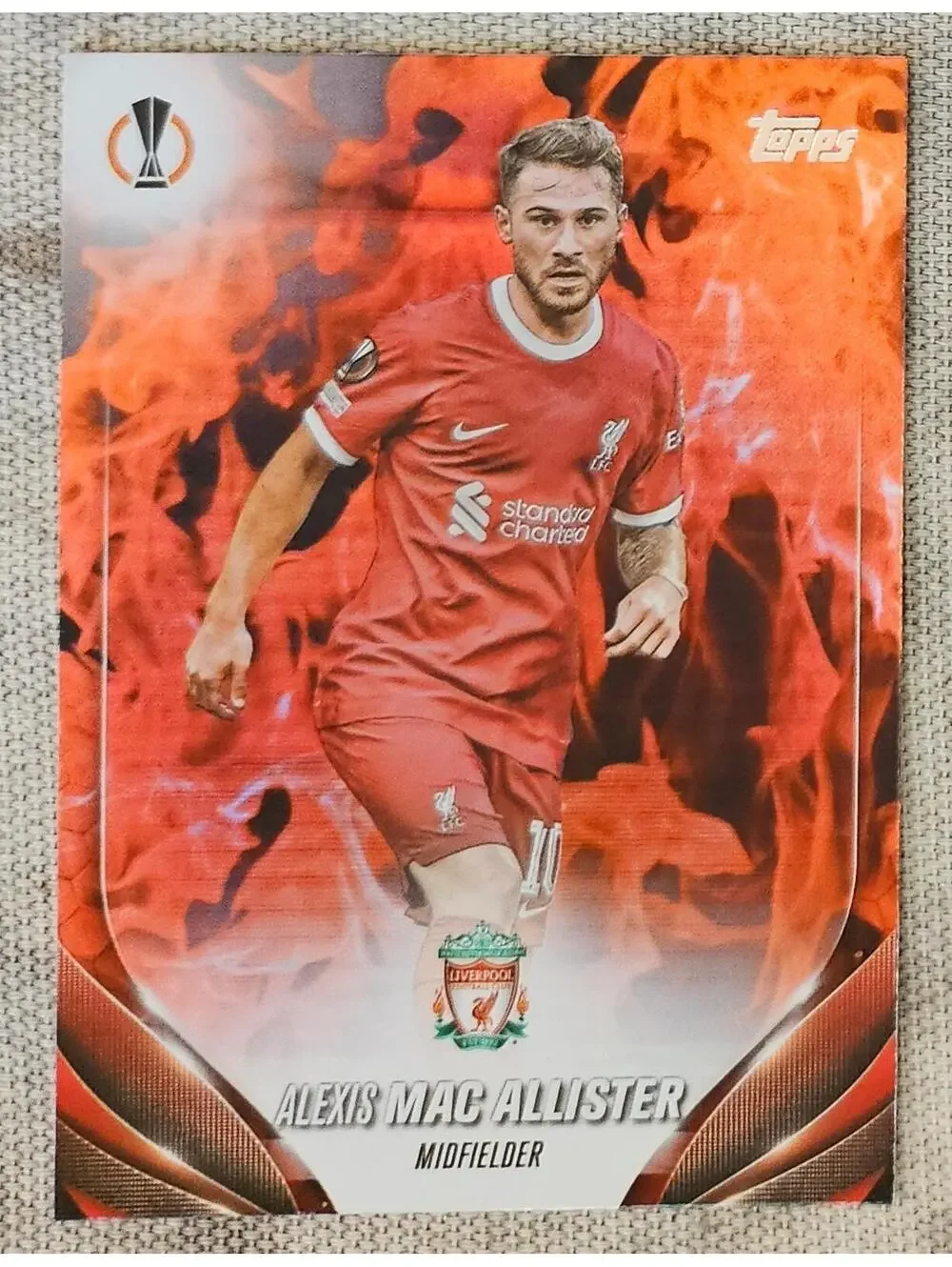 2023-24 TOPPS UEFA COMPETITIONS ALEXIS MAC ALLISTER INFERNO #48 LIVERPOOL